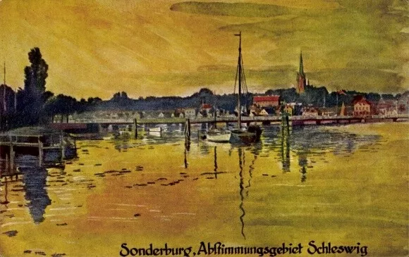 Künstler Ak Sønderborg Sonderburg Dänemark, Abstimmungsgebiet... - 4254962