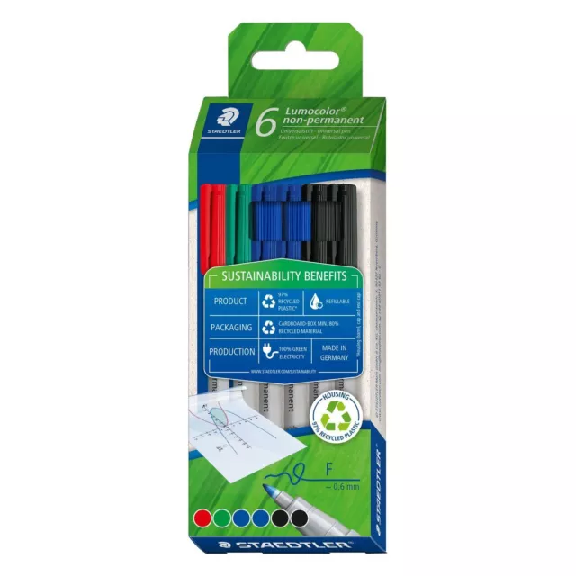 Set di Pennarelli Staedtler Lumocolor 6 Pezzi Multicolore