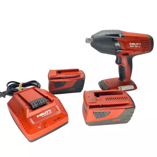 HILTI SIW 18T-A 1/2" High Torque Impact, Two Batteries, And Charger