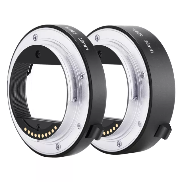 Neewer Auto Focus AF Macro Extension Tube Set 10mm 16mm for Sony NEX E-Mount