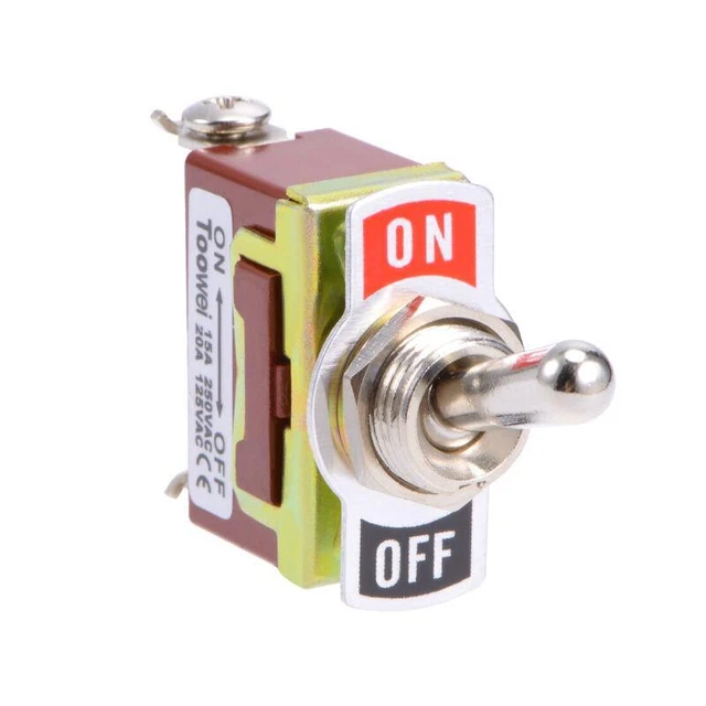 HEAVY DUTY SPST Rocker Toggle Switch 15A 250V 20A 125V ON OFF 2 Pole ...