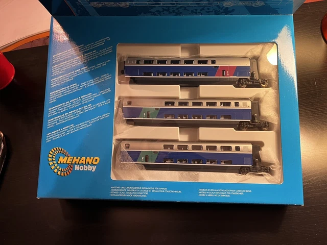 Mehano T700 Echelle Ho 1/87 Sncf Coffret 3 Voitures Intermediaires Tgv Duplex