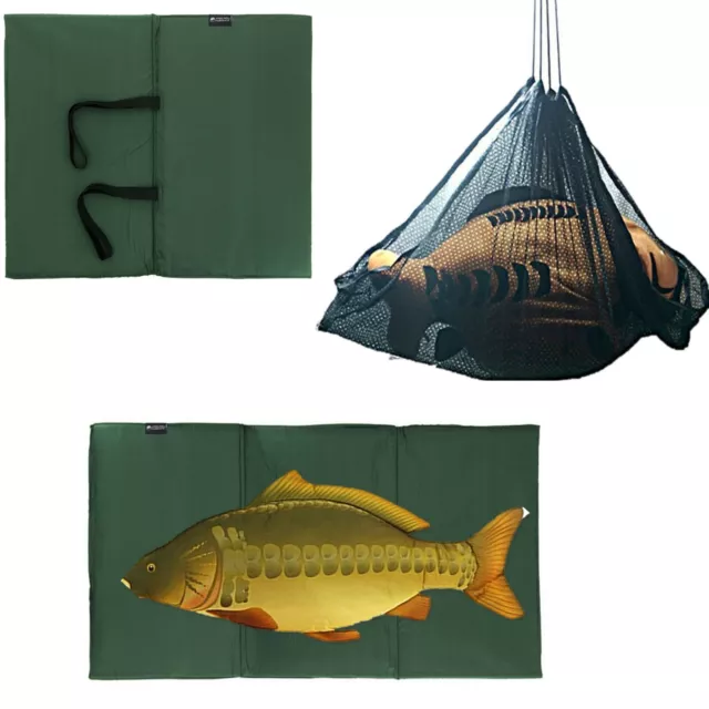 Brand New Carp Pike Tench Unhooking Mat Fishing + Black Weighing Sling NGT