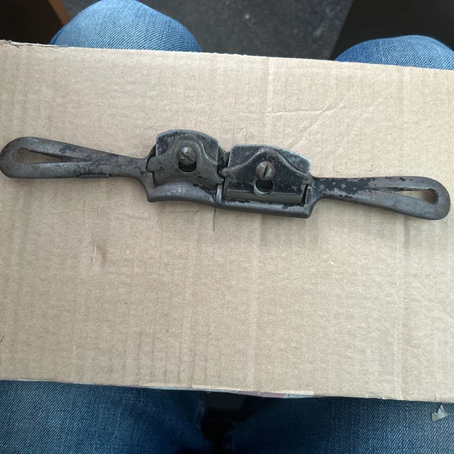 Antique S.SMITH & SON SEYMOUR Double Spoke Shave Plane CAST STEEL 1884-1912 CONN