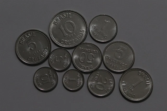 🧭 🇧🇷 Brazil 1980'S CURRENCY COLLECTION HIGH GRADE B58 #7 SS9