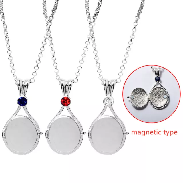 New H2O -FOOTPRINTS IN THE SAND- Pendants Metal magnetic type Necklace Can open