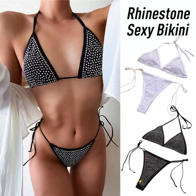 Crystal Bikini Rhinestone Bra Body Chain Harness Women Sexy Lingerie Bling