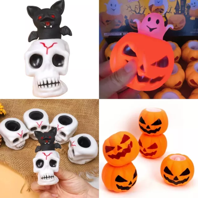 Buy 1 Get 1 Free Halloween Fidget Squishy Pop Popper Pumpkin Party Bag Filler