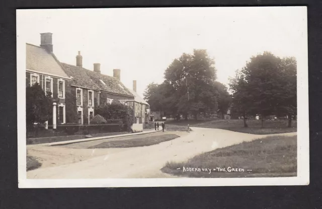 Oxfordshire Oxon ADDERBURY The Green & locals used 1929 RP PPC