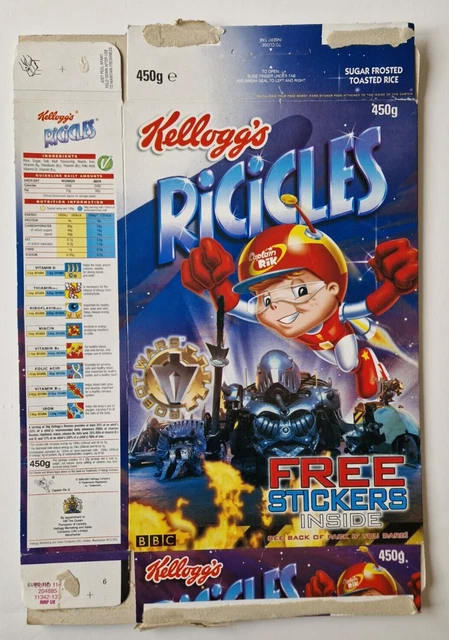 Classic Ricicles 2001 KELLOGGS CEREAL Ricicles Robot Wars Sticker Packet £11.11 ...