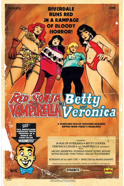 Dynamite Comics Red Sonja Vampirella Betty Veronica #1 Cover C Hack