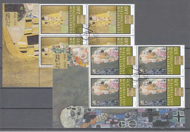 Liechtenstein 1895 - 96 Gustav Klimt Block of Four Set Oo