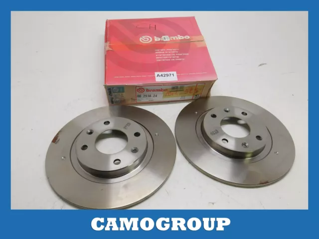 Coppia Dischi Freno Anteriori Front Brake Disc Brembo Peugeot 305 405 142528 2