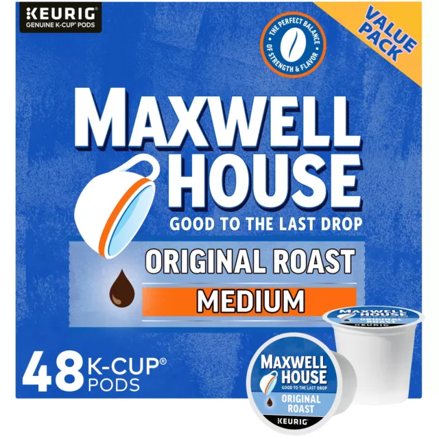 Maxwell House Original Roast Ground Coffee K-Cups, 48 ct Box