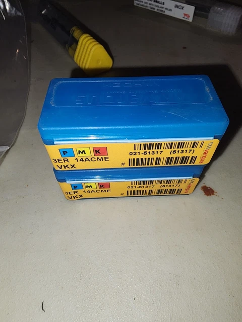 Lot Of 2 Vardex Carbide Threading Insert 3ER 14acme , Part Number 51317