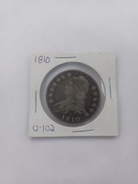 1810 50c capped bust silver half dollar