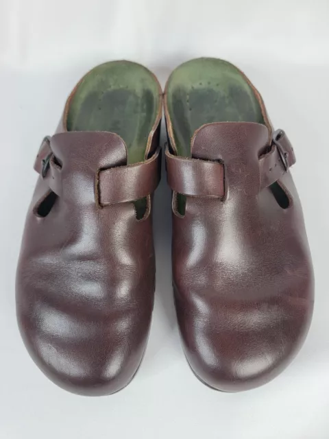 MEPHISTO ZAVERIO LEATHER Clogs Mules Slip-on Comfort Shoes Sz 42 $48.00 ...