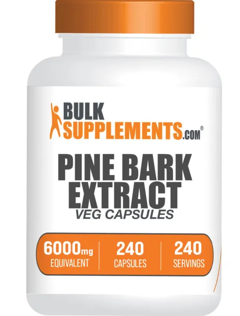 BulkSupplements Pine Bark Extract 240 Capsules - 6000 mg equivalent Per Serving