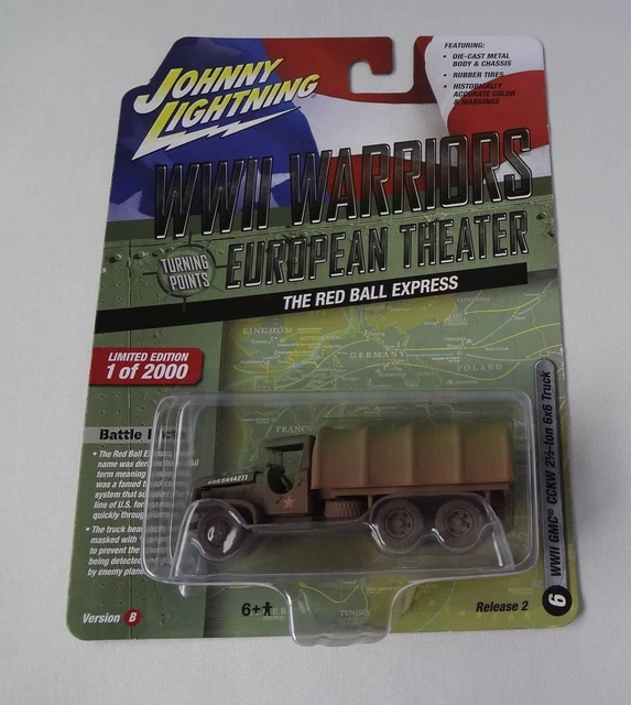 Johnny Lightning 1/87 Wwii Gmc Cckw 1/2-Ton Truck The Red Ball