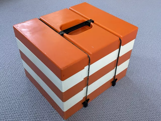 PAC-A-PIC Vintage Orange Stacking Picnic Set From The 1970s Retro Campervan