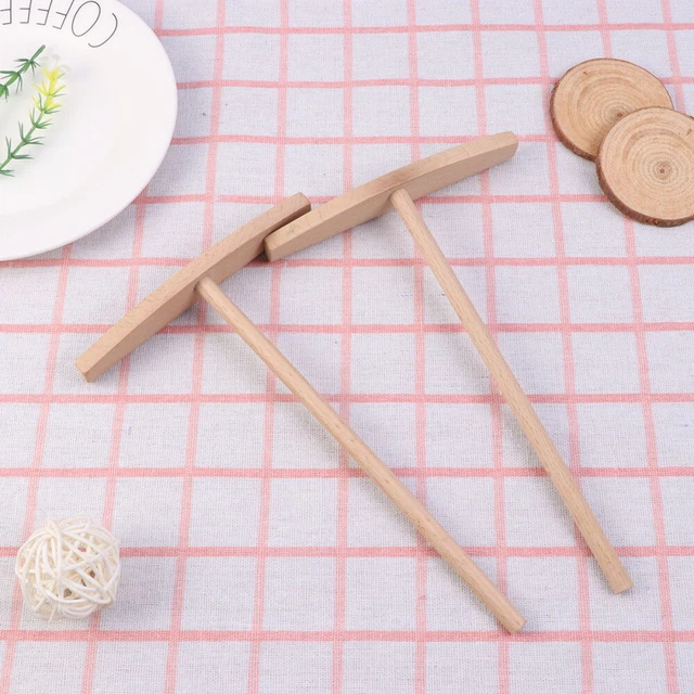 2 PCS Wooden Crepe Tools Wood Pancake Tools Dough Scrapper Making Tools