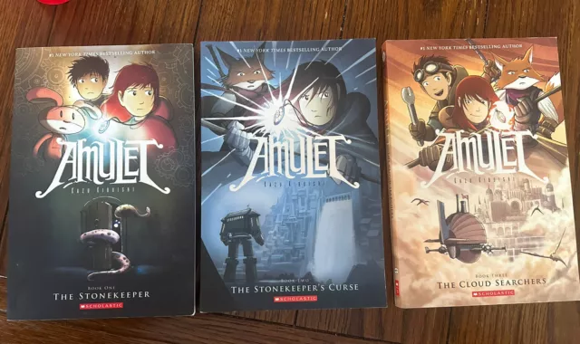 Amulet Series Kazu Kibuishi Volumes 1-3 Graphic Novel Paperback