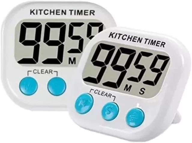 Temporizador de cocina digital LCD grande cuenta atrás reloj alarma fuerte