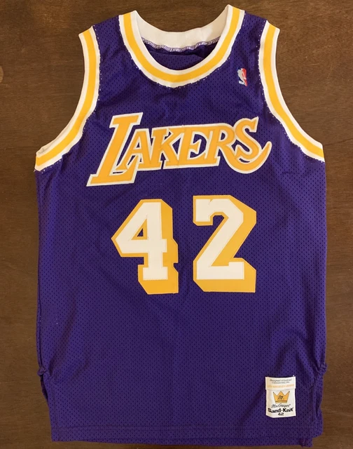 MAILLOT NBA équipe vintage années 80 tricoté sable Magic Johnson LOS