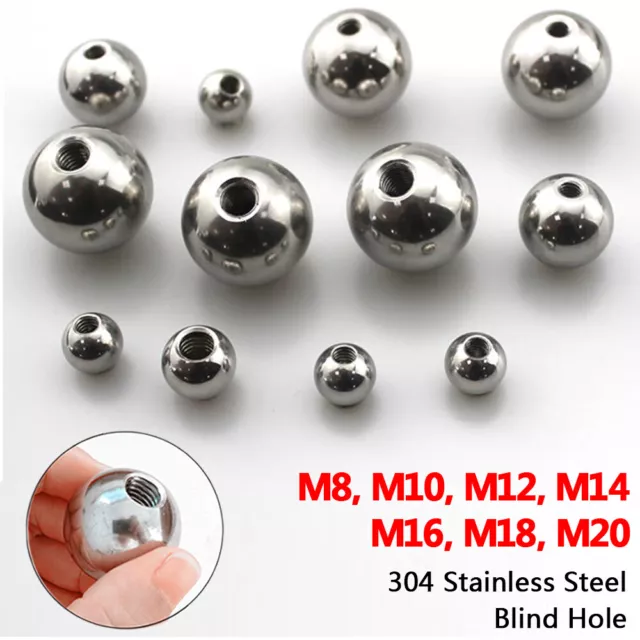 15mm-60mm Solid A2 304 Stainless Steel Ball Bead with M8-M20 Threaded Blind Hole