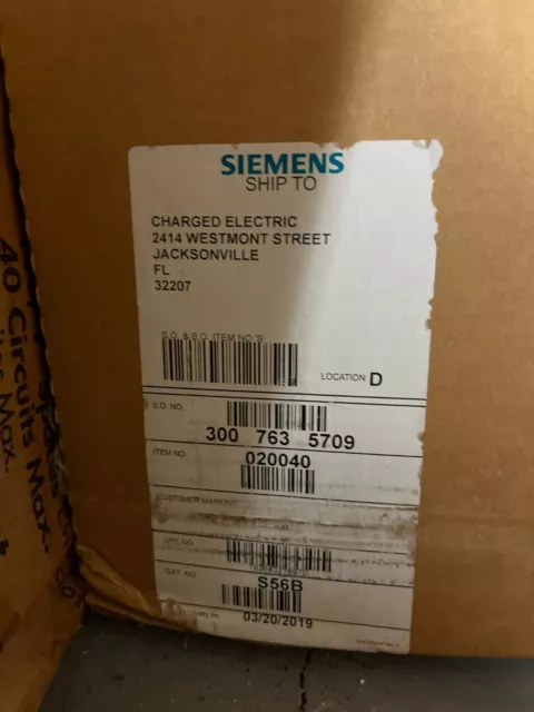 Siemens S56B FAS-Latch front (Surface mounted) NEMA Type 1 panelboard enclosures 2