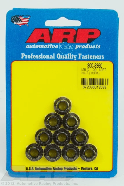 ARP for M8 x 1.00 12pt nut kit 300-8360