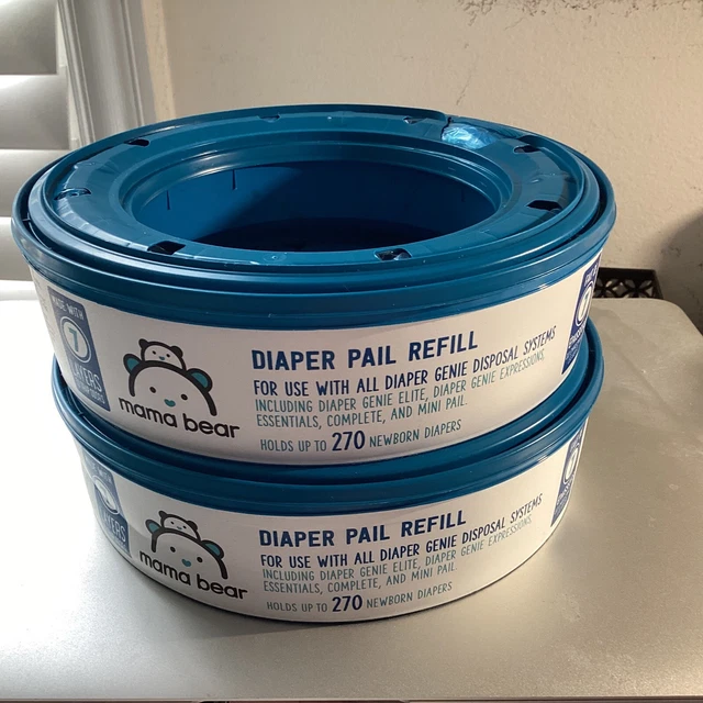 New-Mama Bear Diaper Pail Refills for Diaper Genie Pails,  540 Count (Pack of 2)