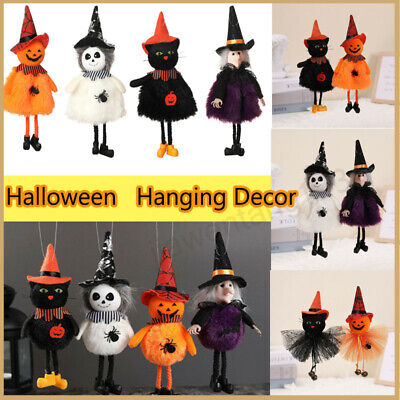 Halloween panno bambola regali Strega Fantasma Zucca Gatto Nero Festa DA APPENDERE ARREDAMENTO fai da te 