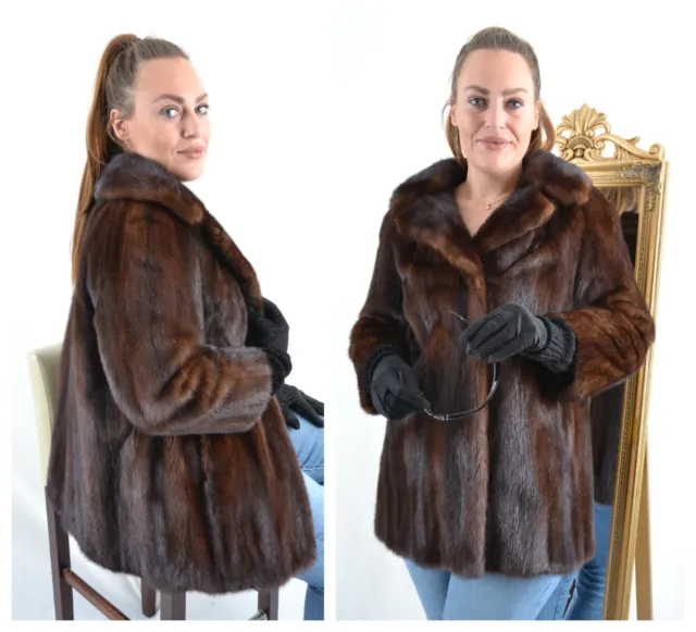 A4827 Nerzjacke Nerz Jacke Echt Pelz Mantel Pelzjacke - Real Mink Fur Jacket