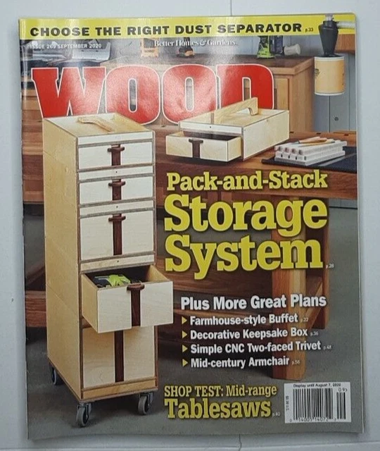 WOOD MAGAZINE LOT of 4 Issues 2020 Better Homes Gardens DIY Projects