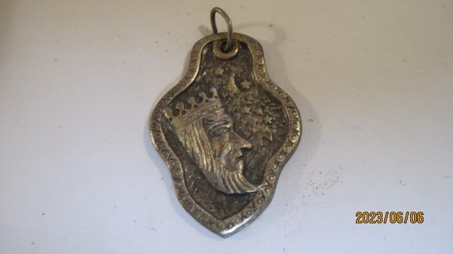 Médaille En Métal Cuivré Portant Symboles Feng Shui De Longue Santé