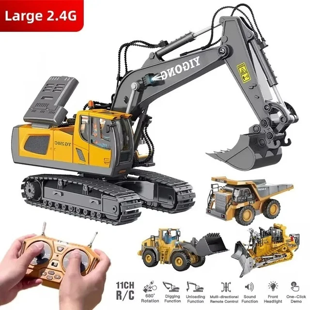 NEW 2.4G REMOTE Control Excavator Dump Truck RC Model Car Toy ...