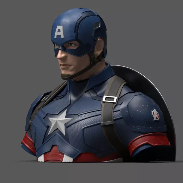 Avengers Endgame Captain America Bust Bank Tirelire Semic