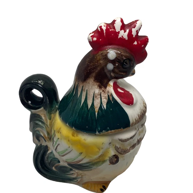 VINTAGE JAPAN CERAMIC Rooster Open Salt Dish and Pepper Shaker £11.30