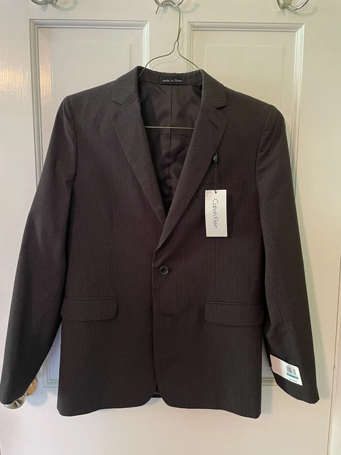 Black Striped Calvin Klein Boys Jacket 16