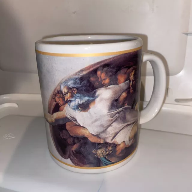 Vintage Creation of Adam by Michelangelo Cafe Arts Coffee Mug Henriksen Imports Vintage Creation of Adam by Michelangelo Cafe Arts Coffee Mug Henriksen Imports
