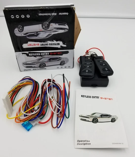Car Keyless Entry System Remote Control Central Kit Door Locking Security Alarm