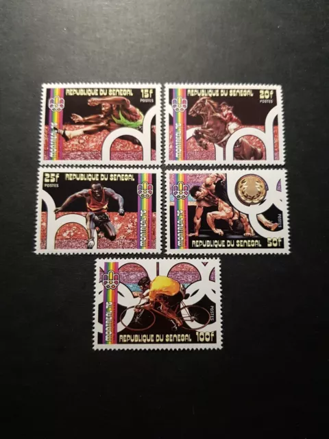 Briefmarke Afrika Senegal Olympische Spiele Montreal N° 444/448 Neu MNH 1976