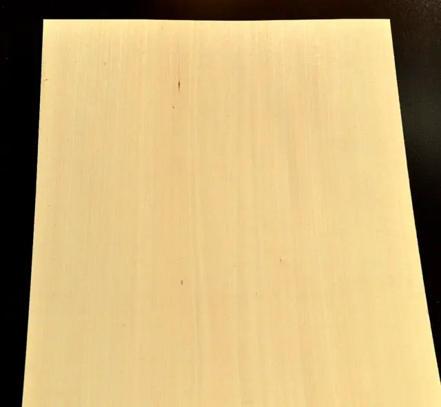 Plain Maple Raw Wood Veneer Sheet 11.5 x 104 inches 1/42nd   LONG WIDE SHEET !!!