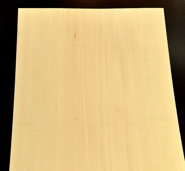 Plain Maple Raw Wood Veneer Sheet 11.5 x 104 inches 1/42nd   LONG WIDE SHEET !!!