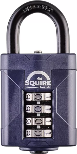 Squire Heavy Duty Padlock (CP50) - Toughest Steel Shackle - 4 Wheel Combination