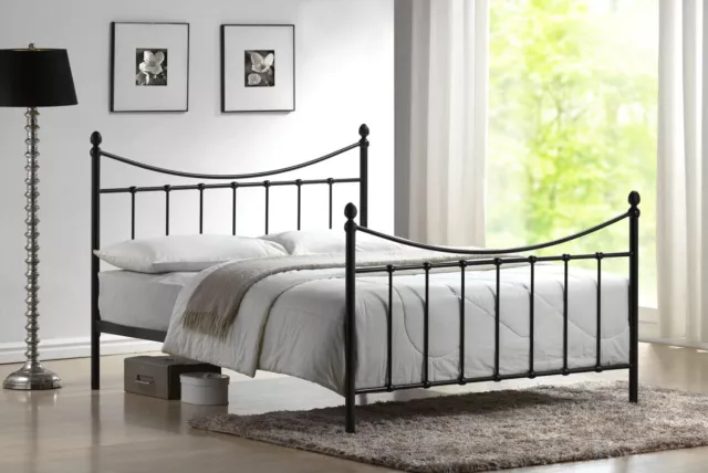 Alderley Metal Bed Frame ~ Black or Ivory ~ Small Double, Double and King size