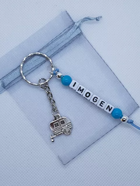 Personalised caravan Keyring, traveller gifts, caravan keyring, camping gifts