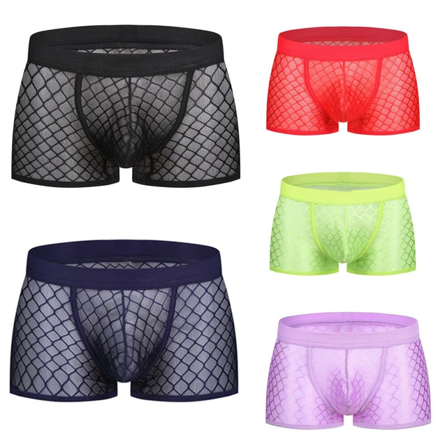 Men's Sexy Underwear Tennis Gauze Bag Big Flat Corner Boxer Brief Underpants