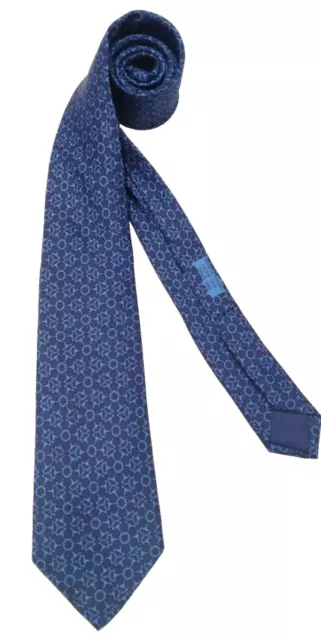 1516  )   Hermes Paris (7088 Oa)  Men's Tie   100%  Silk  Made In France